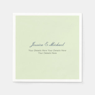 Wedding Modern Elegant Plain Simple Professional Napkin