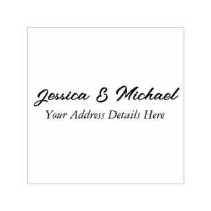 Wedding Modern Elegant Plain Simple Professional Self-inking Stamp