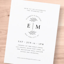 Wedding Modern Minimalist Elegant Chic Simple