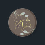 Wedding Modern Minimalist Plain Calligraphy Name Magnet<br><div class="desc">You can easily change the fonts and colours. You can also add your logo and the background image as you like.</div>