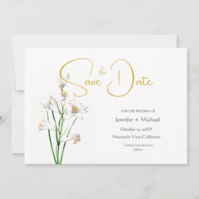 Wedding Modern Minimalist Plain Calligraphy Script Invitation (Front)