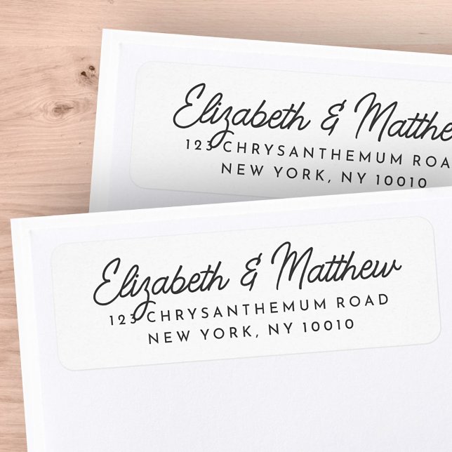 Wedding Modern Minimalist Simple Return Address (Creator Uploaded)