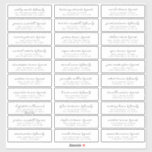 Wedding Modern Simple Black and White Guest Names<br><div class="desc">Composed of simple sans serif and playful script typography. These elements are simple,  elegant,  and modern. This has 30 smaller stickers in a sheet. 
 
 This is designed by White Paper Birch Co. exclusive for Zazzle.
 
 Available here:
 http://www.zazzle.com/store/whitepaperbirch</div>