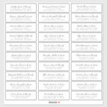 Wedding Modern Simple Black and White Guest Names<br><div class="desc">Composed of simple sans serif and playful script typography. These elements are simple,  elegant,  and modern. This has 30 smaller stickers in a sheet. 
 
 This is designed by White Paper Birch Co. exclusive for Zazzle.
 
 Available here:
 http://www.zazzle.com/store/whitepaperbirch</div>