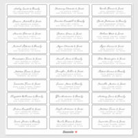 Wedding Modern Simple Black and White Guest Names