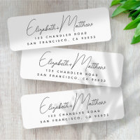 Wedding Modern Simple Chic Script Return Address