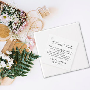 wedding modern simple favour tags