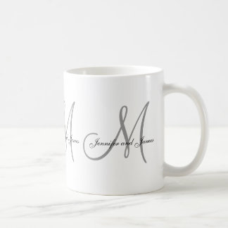 Wedding Monogram and Names Gift Favour Mug
