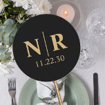 Wedding Monogram Bride And Groom Initials Classic Round Sticker<br><div class="desc">Celebrate your union in style with our Wedding Monogram Bride And Groom Initials Classic Round Stickers, the perfect blend of elegance and personalization for your special day. These stickers are more than just labels; they're a reflection of your unique love story. Crafted with a minimalist design, these stickers feature your...</div>