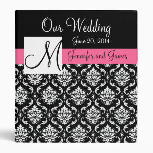 Wedding Monogram Damask Planner Binders