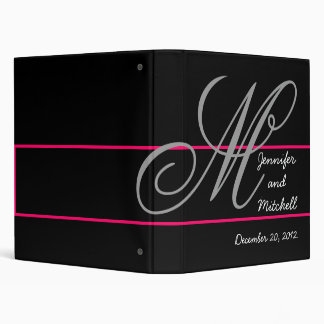 Wedding Monogram Fuchsia Planner Keepsake Binder