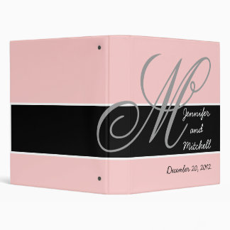 Wedding Monogram Fuchsia Planner Keepsake Binder