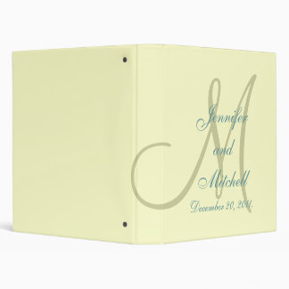 Wedding Monogram Ivory Planner Keepsake Binder