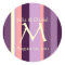 Wedding Monogram Pink Purple Envelope Seal Sticker