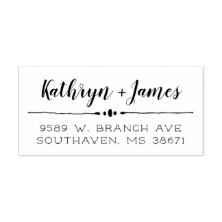 Wedding Monogram Return Address Self-inking Stamp