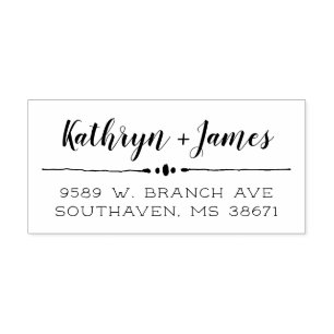 Wedding Monogram Return Address Stamp