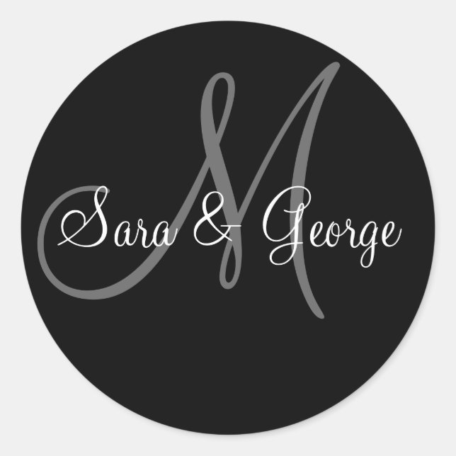 Wedding Monogram stickers (Front)
