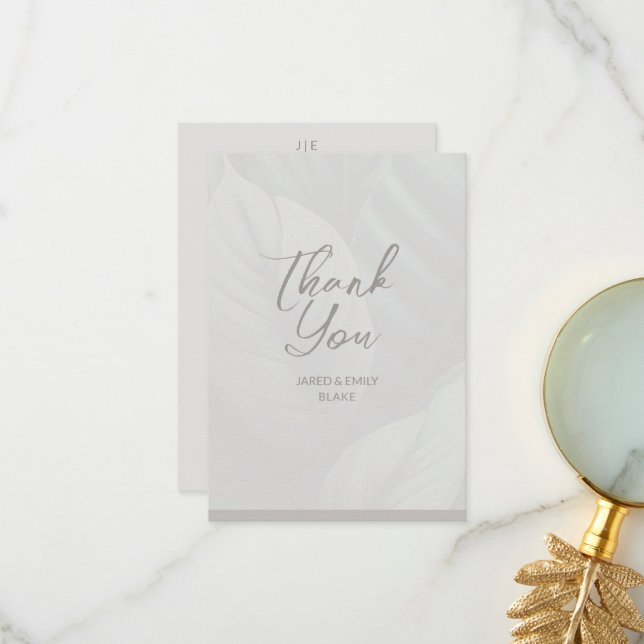 Wedding Monogram Thank You Card (Front/Back In Situ)