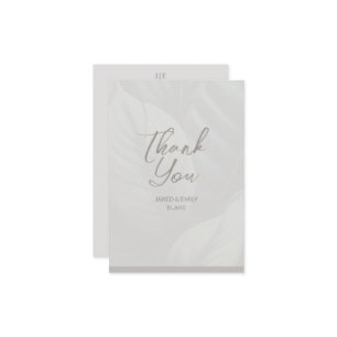 Wedding Monogram Thank You Card