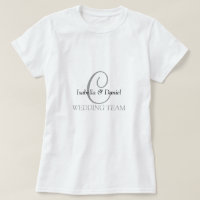 Wedding Monogram Tshirt Gifts