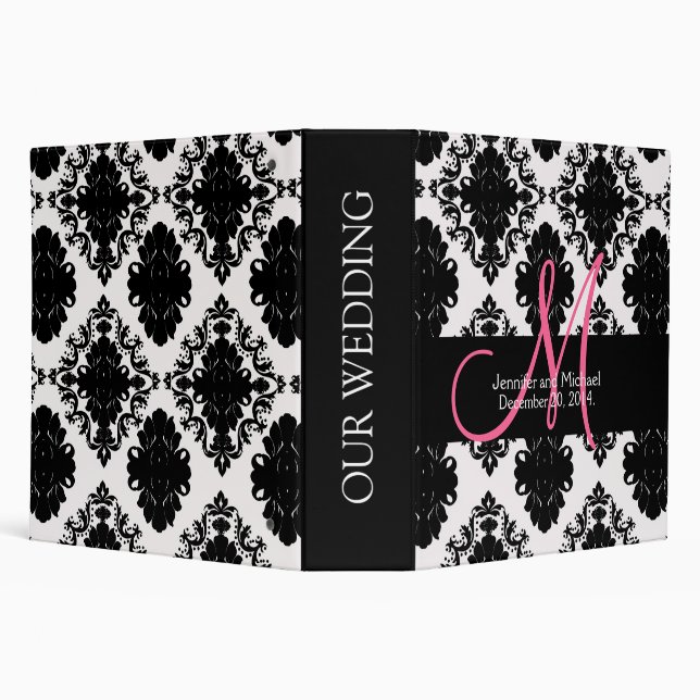Wedding Monograms Damask Planner 2 in. Binders (Background)