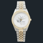 Wedding Mother Of The Bride Gift Monogram Chic  Watch<br><div class="desc">Wedding Bridal Party Gifts Mother Of The Bride Gift Monogram Elegant Simple Chic Watch(. Click personalize this template to customize it with your monogram initial, the name and the wedding date quickly and easily. Wedding Mother Of The Bride Gift Monogram Chic Watch, is part of the Parent Gifts Collection in...</div>