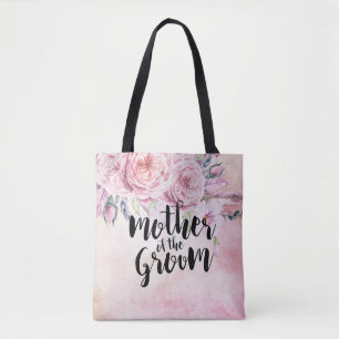 Wedding Mother of the Groom Boho Watercolor Floral Tote Bag