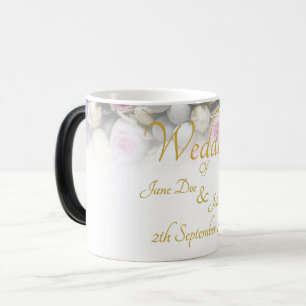 Wedding Mug - Bride with colourful wedding bouquet