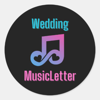 Wedding MusicLetter Logo Sticker