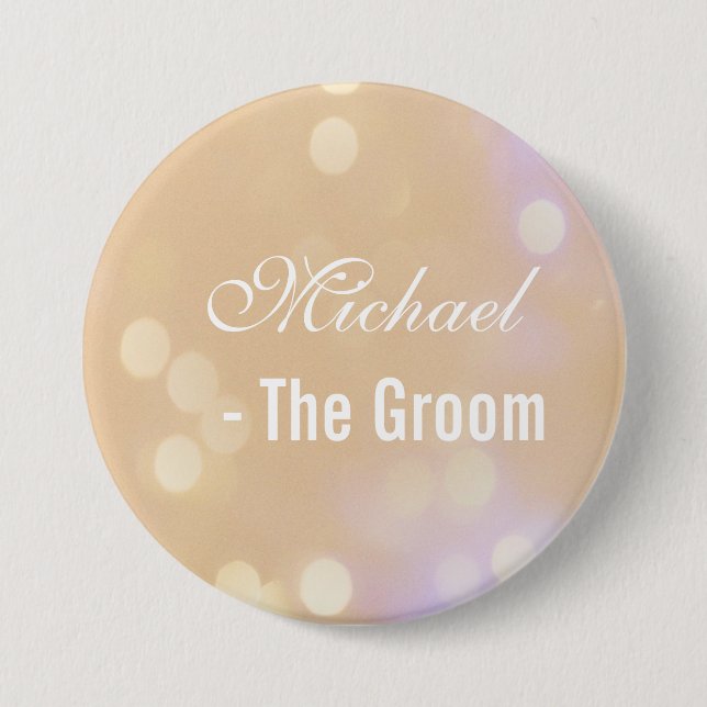 Wedding name button for groom (Front)