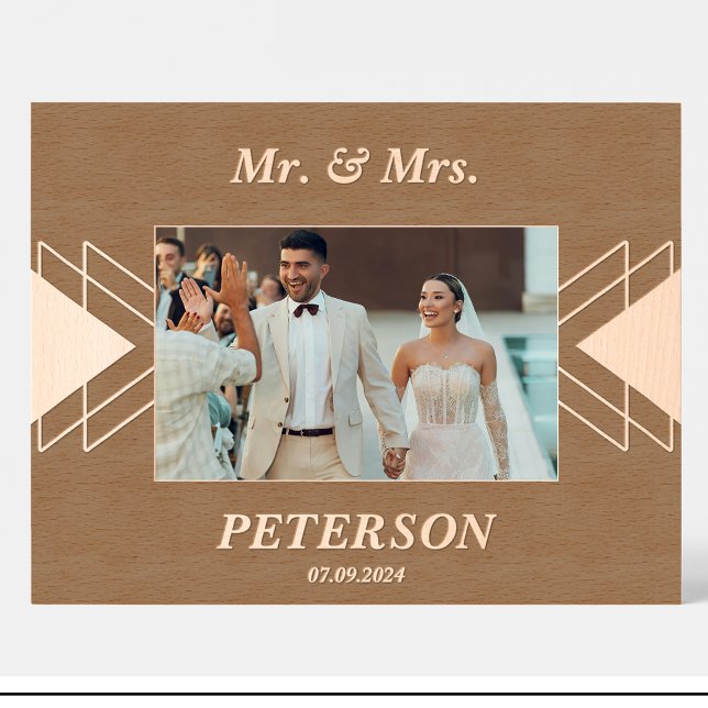 Wedding Name Geometric Custom Wood Picture Frames (Creator Uploaded)