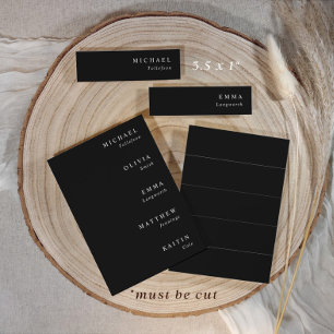 Wedding Name Tags Black & White 3.5 x 1 Name Cards
