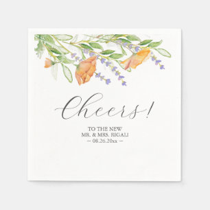 Wedding Napkins Botanical Wildflowers