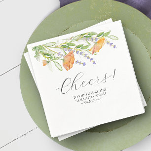 Wedding Napkins Botanical Wildflowers