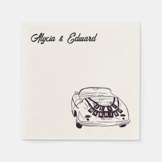 Wedding Napkins. Customize cocktail napkins.  Napkin (Front)