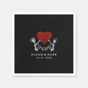 Wedding Napkins - Skeletons with Heart
