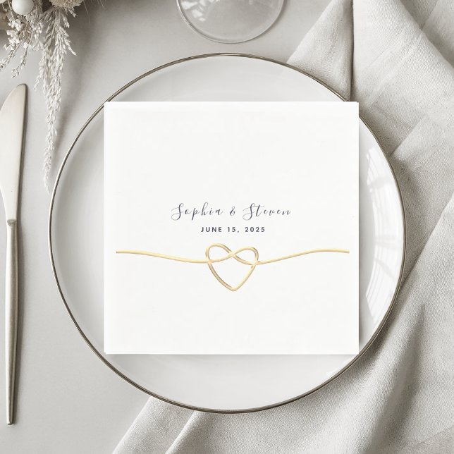 Wedding Napkins with Heart (Creator Uploaded)