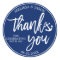 Wedding Nautical Navy Blue White Thank You