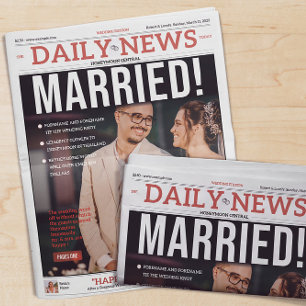 Wedding Newspaper Program Template