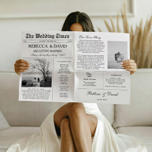 Wedding Newspaper The Newlywed Post Newspapers  Card
