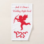 Wedding Night Honeymoon Clean Up Hand Towel<br><div class="desc">Funny Wedding Night Honeymoon Cupid Clean Up Towel
For those nasty Bride and Groom spills 
Great shower gag gift</div>