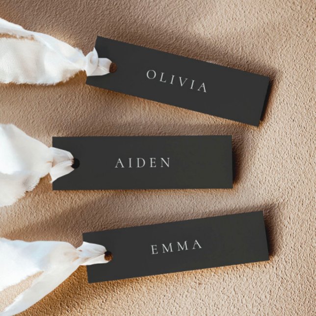 Wedding Noir Name Place Cards (Delivered untrimmed)