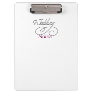 Wedding Notes Appointment Note Keeper Business Clipboard