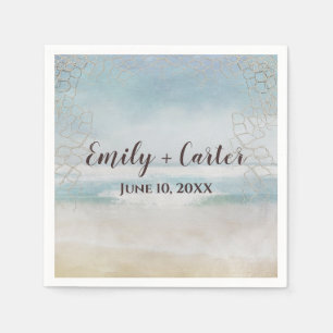 Wedding Ocean Beach With Net Napkin