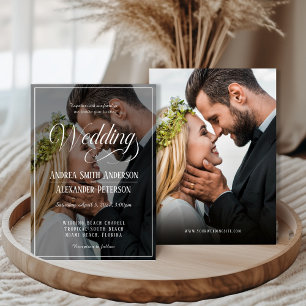 Wedding of Photos Double-Sided Invitation