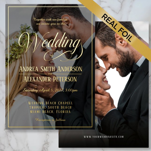 Wedding of Photos Double-Sided Invitation (Creator Uploaded)