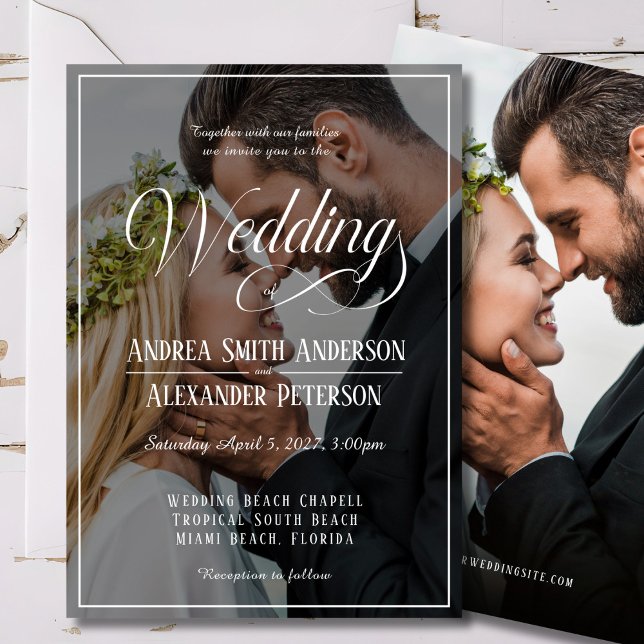 Wedding of Photos Double-Sided Invitation (Creator Uploaded)