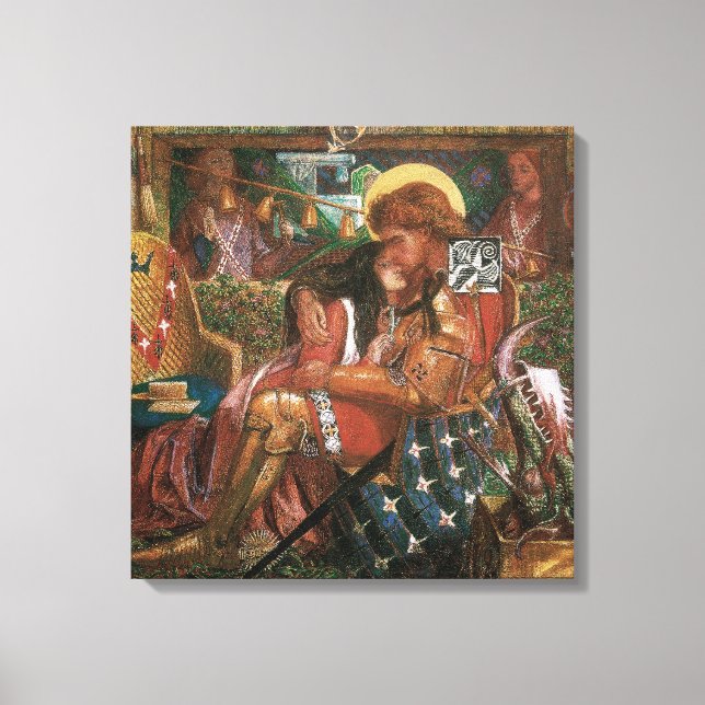 Wedding of St George, Princess Sabra by Rossetti Canvas Print (Front)