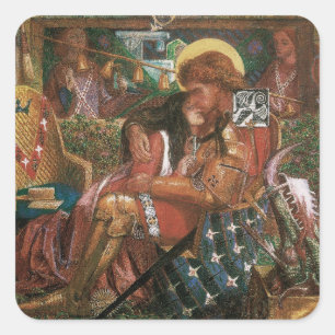 Wedding of St George, Princess Sabra by Rossetti Square Sticker