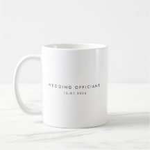 Wedding Officiant Custom Date in Modern Minimalist
